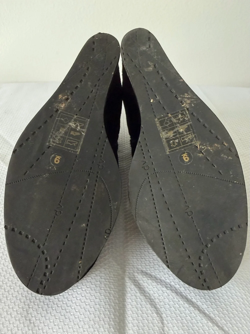 Dolce Vita Black Suede Wedge Ankle Boot w/Side Zip & Buckle